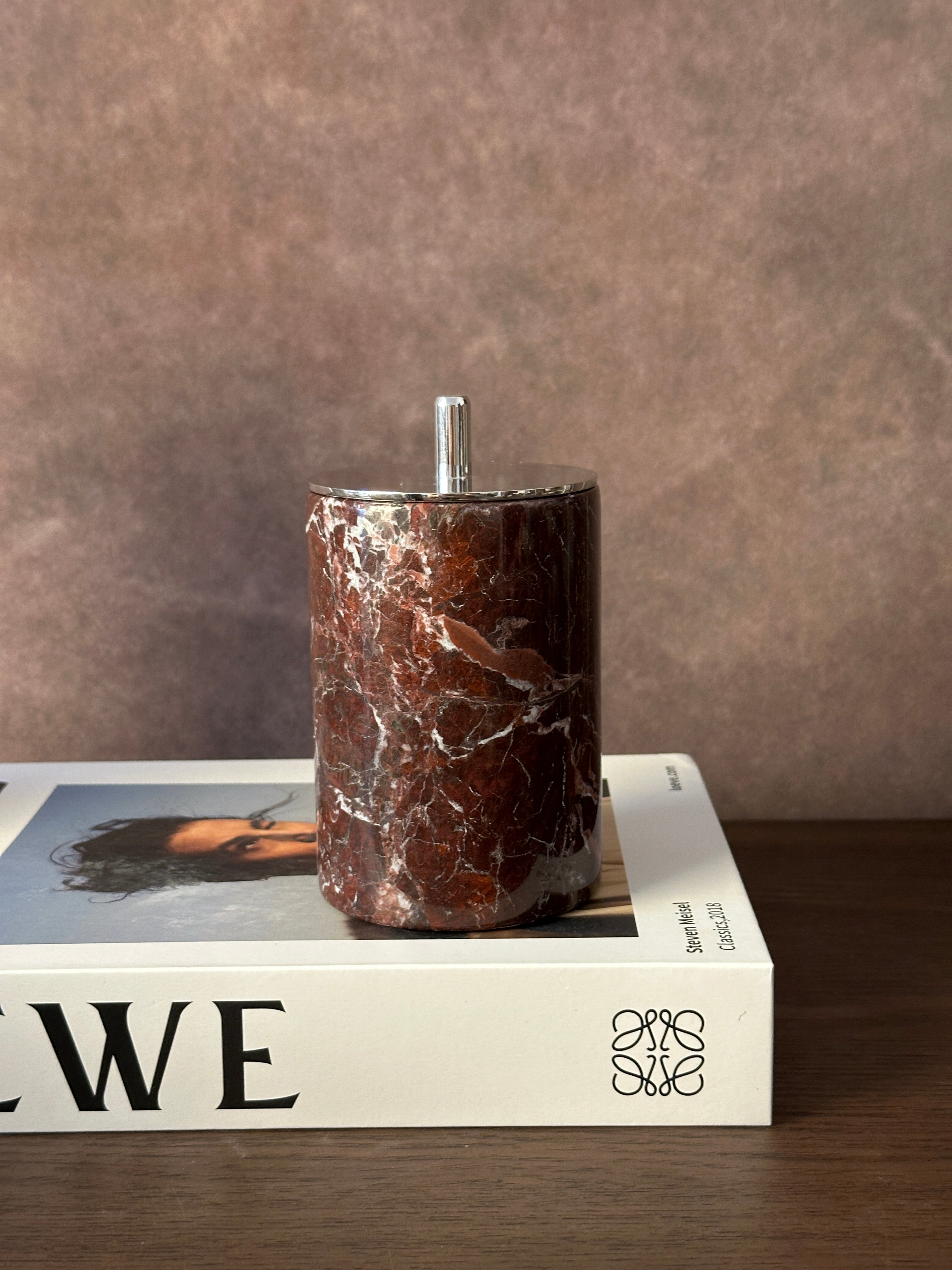 Rosso Lepanto Cotton Swab Storage Bottle