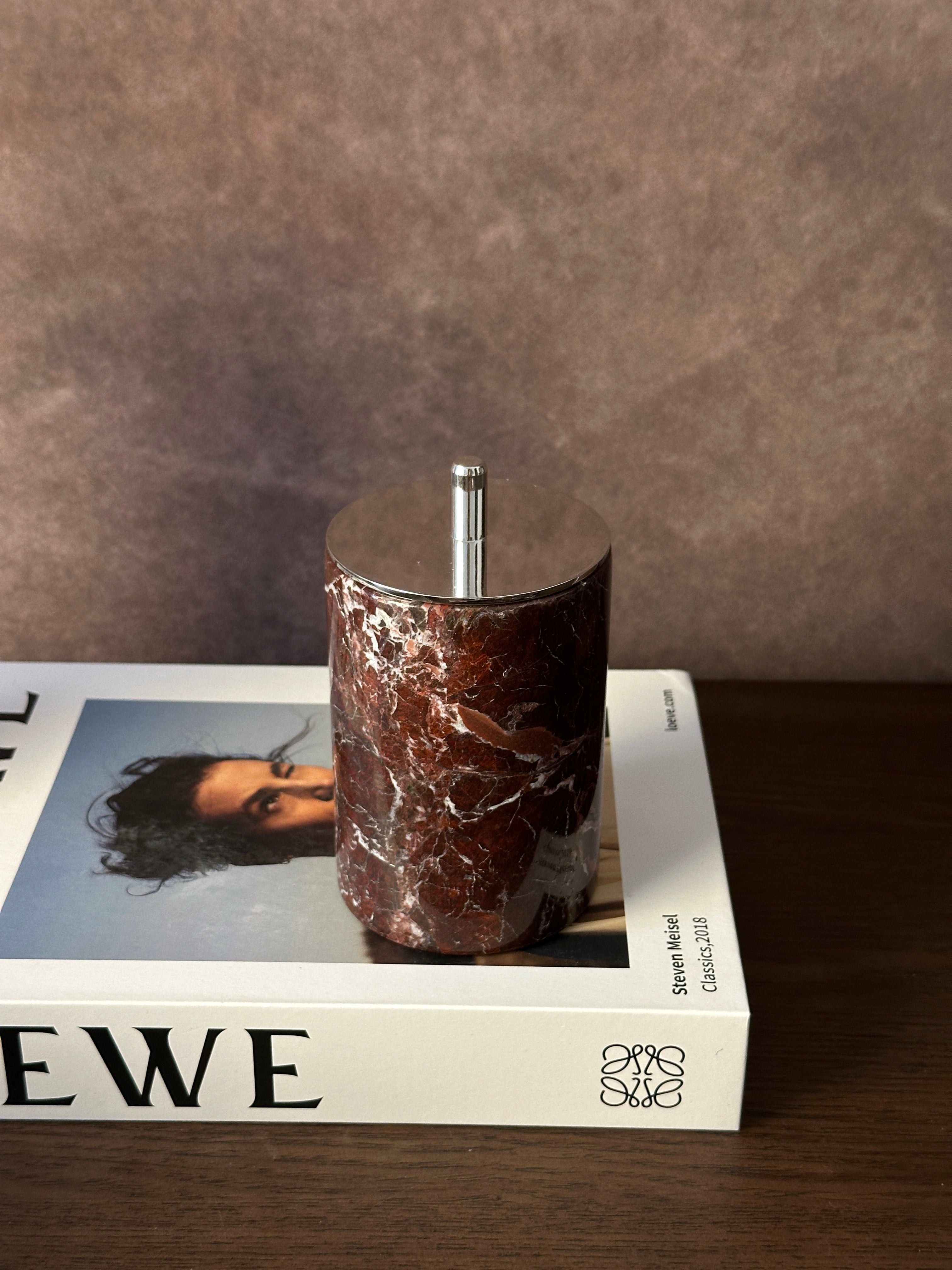 Rosso Lepanto Cotton Swab Storage Bottle